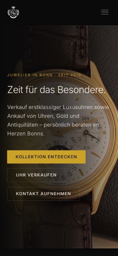 Dieselbe Seite auf dem Smartphone