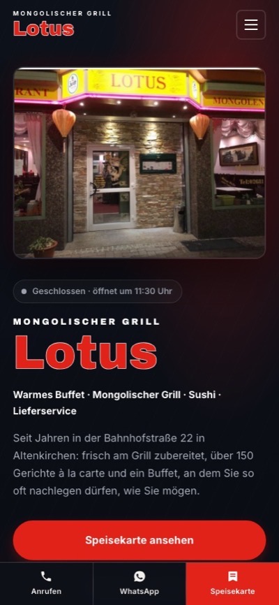Dieselbe Seite auf dem Smartphone